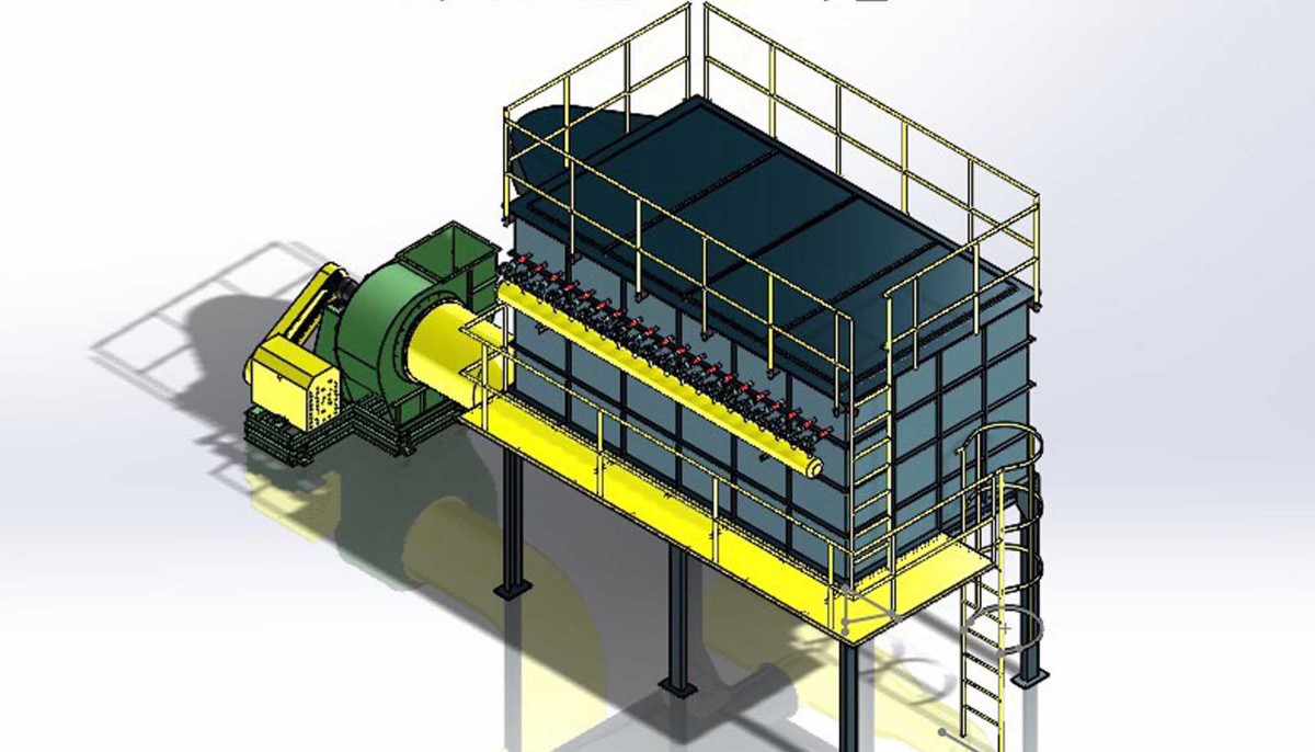 Xử lý bụi công nghiệp bằng túi vải - hệ thống rung rũ khí nén chuyên nghiệp.