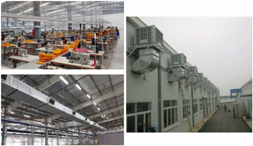 Hệ thống thông gió làm mát sửa dụng quạt đẩy gió