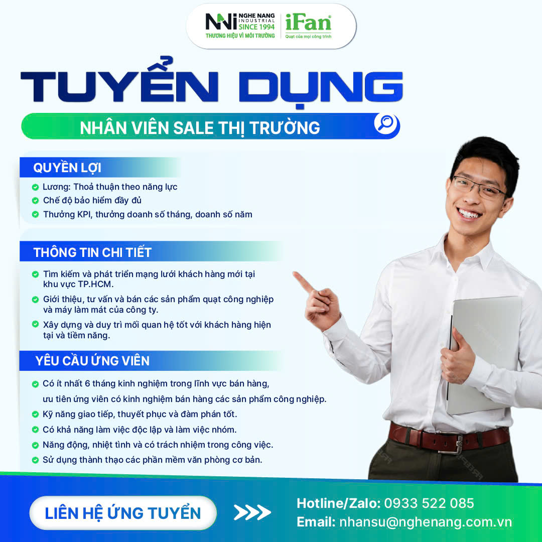tuyển nh&acirc;n vi&ecirc;n sale thị trường